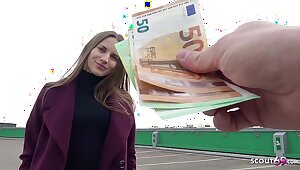 German Scout - Slim Tourist Girl Stella Get Fuck For Cash At Street Pick Up Model Job